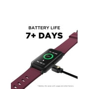 iTech Active 3 Unisex Adult Smartwatch Fitness Tracker, Merlot, Silicone Strap
