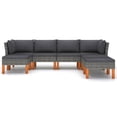thumbnail image 3 of vidaXL Garden Lounge Set Gray PE rattan Medium Light Weight, 3 of 6