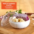 thumbnail image 3 of IMUSA USA IMU-71206 Onion & Garlic Saver/Container with Clear Cover, 4", White, 3 of 6