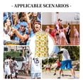 thumbnail image 6 of Naloa Yellow White Plaid Sunflower Basketball Jersey Reversible Men's Mesh Athletic Sports Shirts Training Practice S-4XLMedium, 6 of 6