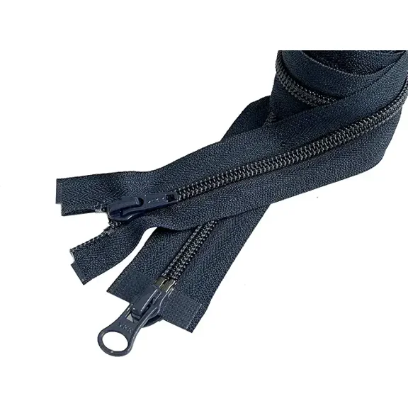 2pcs 36" Jacket Zipper YKK #5 Nylon Coil Two-Way Separating Zipper - Made in USA (Navy - 560)