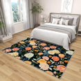 thumbnail image 4 of 2x3 Rug, Floral Door Mat Washable Non Slip Soft for Entryway, Flower Botanical Rug, Girls Wildflower Spring Carpet, Floral Home Decor & Gifts, 4 of 7