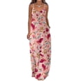 thumbnail image 2 of CEHVOM Robes d'Été pour Femmes Décontractées Boho Imprimées à Bretelles Anneau Plage Longue Robe Maxi avec Poches, 2 of 5