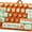 Orange, variant on 26-Key Keyboard Fidget Toy, Cute Cartoon Clicky Keychain Stress Relief Clicker with LED Lights, Portable Decompression Gift for Adults Teens