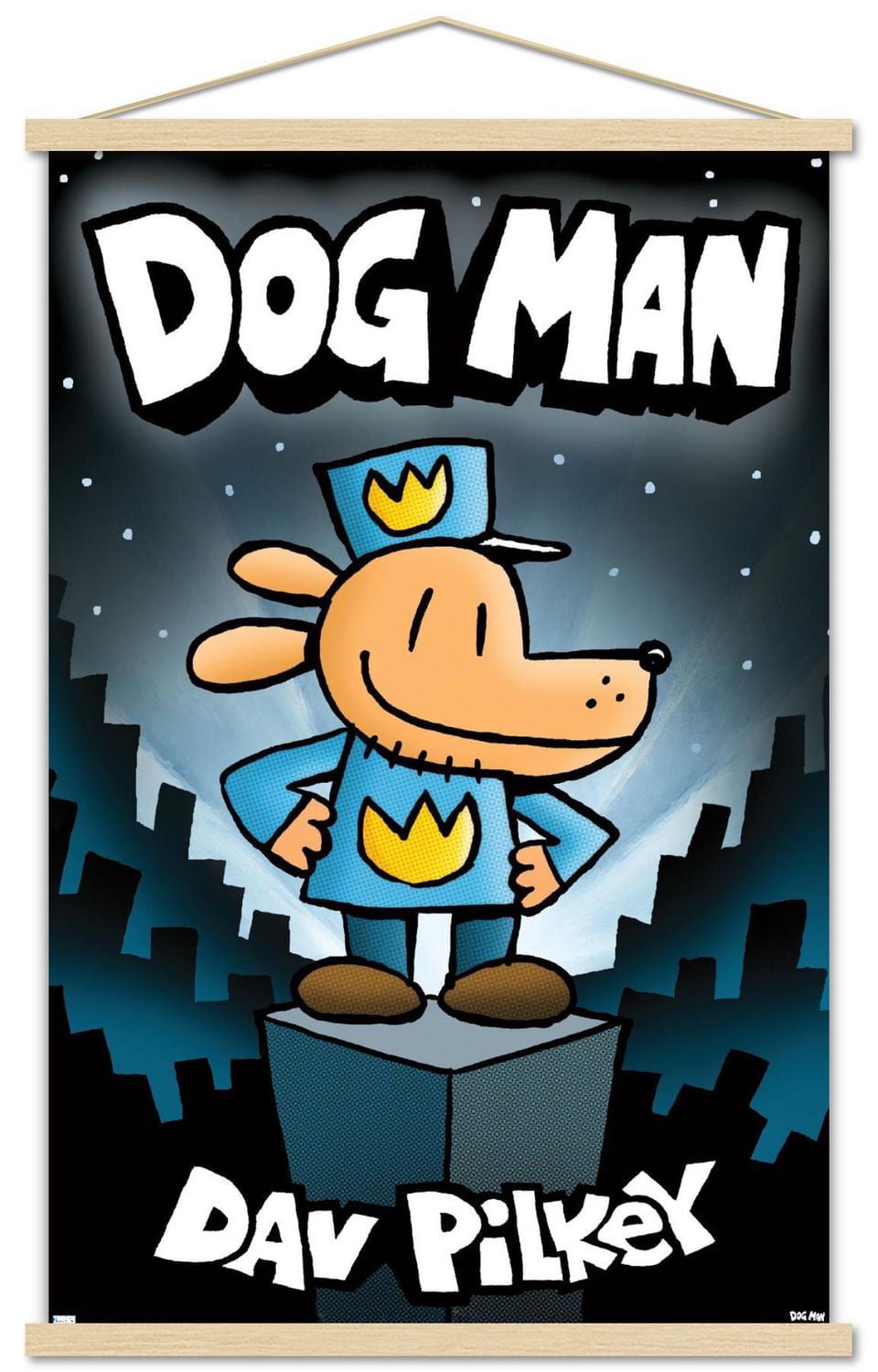 Dog Man - Book Cover (2016) Wall Poster with Magnetic Frame, 22.375" x 34"