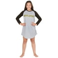 thumbnail image 3 of Harry Potter Nightgown Girls' Hogwarts House Long Sleeve Raglan Pajama - Gryffindor, Hufflepuff, Ravenclaw, Slytherin, 3 of 6