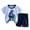 X05-Light Blue, variant on Xudanell Boy Baby Clothes 2t 3t 4t 5t 6t Boys Cute Tops Shorts Clothes Sets Boys Summer Outfits Black 4-5 Years