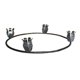 thumbnail image 3 of Candelabro cónico redondo para decoración de mesa, centros de mesa de comedor decorativos con 4 ramas para recepción de boda, duradero Negro, 3 of 9