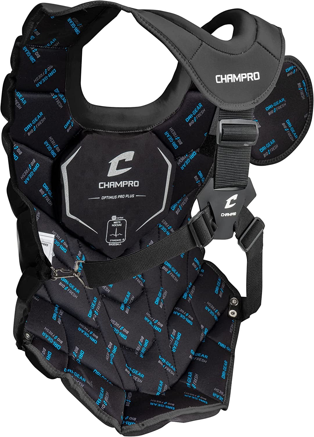 CHAMPRO Optimus Pro Plus Chest Protector, 15.5", Black