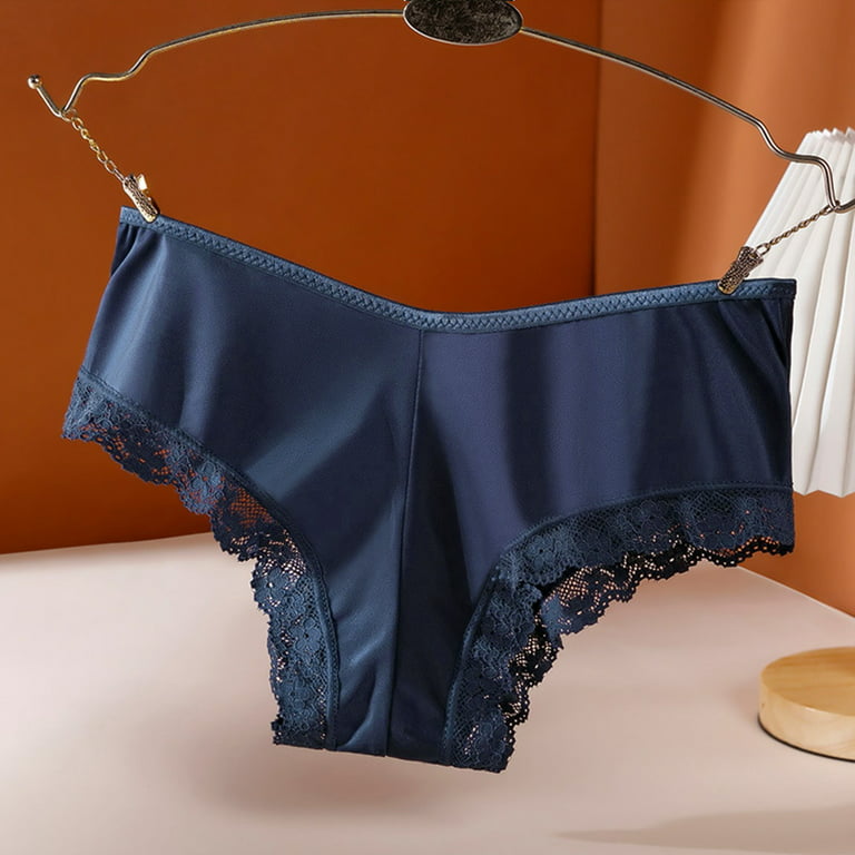 adviicd Pantis for Women Underwear for Mid Waist Cotton Postpartum Ladies  Panties Briefs Girls Dark Blue Large