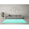 thumbnail image 3 of Ahgly Company Indoor Square Persian Turquoise Blue Traditional Area Rugs, 8' Square, 3 of 4
