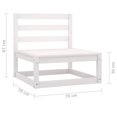 thumbnail image 4 of vidaXL 2 Piece Garden Lounge Set White Solid Pinewood, 4 of 5