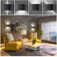 thumbnail image 2 of Aplique de pared interior/exterior 12W, aplique de pared LED negro, aplique de pared LED moderno IP65, adecuado para dormitorios, escaleras, habitaciones, jardines, terrazas, etc., 2 of 3