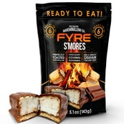 Fyre S'mores Ready to Eat Campfire Gourmet Chocolate Marshmallow Smores, 5.1 oz, 6 Count Bag