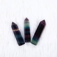 thumbnail image 4 of Quartz Fluorite Naturel Coloré Pierre Crystal Guérison Améthyste Baguette Hexagonale Point, 4 of 8