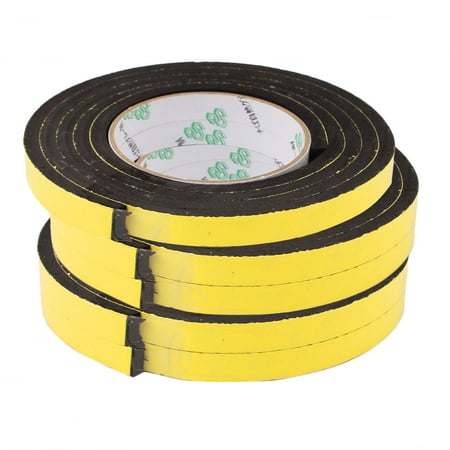 5Pcs 12mm x 6mm Single Sided Self Adhesive Shockproof Sponge Foam Tape 2M Length