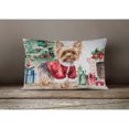 thumbnail image 3 of Carolines Treasures DAC1398PW1216 16 x 12 in. Unisex Yorkie Christmas Fabric Decorative Pillow, 3 of 4