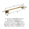 thumbnail image 6 of Amerock Highland Ridge Champagne Bronze 18 inch (457mm) Towel Bar, 6 of 8