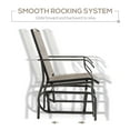 thumbnail image 4 of Outsunny Outdoor Glider Chair Set of 2, Glider Rocking Chairs, Dark Brown, 4 of 10