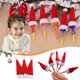 thumbnail image 3 of Artículos con descuento de ELEVENTIME en ofertas de almacén. Artículos para fiestas navideñas: 3 mini sombreros de Papá Noel con piruleta, adornos navideños con dulces., 3 of 5