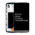 thumbnail image 4 of Compatible with LG G3 D850 LCD Display Screen Replacement,for LG G3 D850 D851 D855 VS985 LS990 Display LCD Panel Repair Parts Kit,with Tools + Black with Frame, 4 of 4