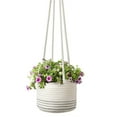 thumbnail image 2 of Fiudx Cesta de Macramé con Diseño de Cuerda de Algodón Beige, Elegante Decoración para Interiores y Exteriores, Solución de Almacenamiento Funcional, Adorno para Pared de Oficina y Jardín, Accesorio, 2 of 5