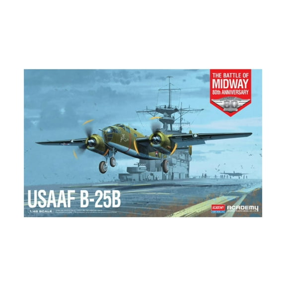 Academy Hobby B25B USAAF Bomber Battleof Midway 80th Anniversary New