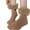 Khaki, variant on Womens Fluffy Fuzzy Plush Sleeping Socks Thick Cozy Casual Sleep Comfy Purple Winter Warm Slipper Socks