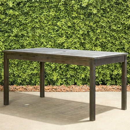 Patio Rectangular Dining Table of Wood | 6 - Person Outdoor Gathering Essential | Acacia Hardwood, Weather - and UV - Proof | Solves Outdoor Furniture Durability Needs