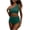 Green, variant on Womens One Shoulder Bikini Sets High Waisted Butt Lifting Bathing Suits Solid Scalloped Two Piece Swimsuit