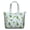 Cartoon, variant on Cartoon Frog Travel Duffel, Green Frog and Flower Pattern Weekender Tote Bag, Cute Nature Print Multipurpose Lightweight Carry-on for Travel