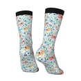 thumbnail image 3 of Goofa Butterflies Printed Men's Crew Socks, Soft Durable Breathable Moisture-Wicking with Odor Control Cotton socks, 3 of 9
