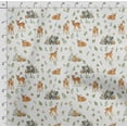 thumbnail image 4 of Soimoi Animals Printed, Japan Crepe SatinFabric, by The Yard 54 Inch Wide, Decorative Sewing Fabric for Dresses Kimonos Gowns, White, 4 of 5