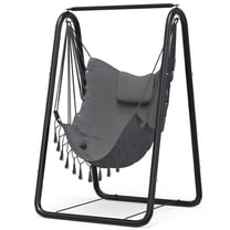Hammock Chair with Stand, Indoor Heavy Duty Swing, Outdoor Hanging Chair, Suitable for Indoor Outdoor Rooms Courtyards Gardens