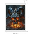 thumbnail image 2 of Diamond Art Kits for Adults - Fiery Skull Horned Serpent 5d Diamond Painting for Adults, Diamond Art for Adults Beginners, Frameless Diamond Painting Kits for Adults for Home Wall Decor, 2 of 7