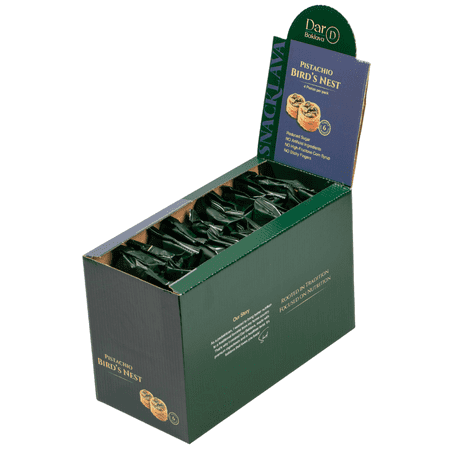 Snacklava Pistachio Bird s Nest – 20 Pack (80 Pieces) – No Artificial Ingredients Colors or Preservatives – Premium Handmade Pastries