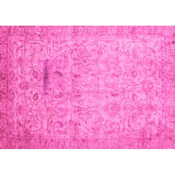 Ahgly Company Indoor Rectangle Oriental Pink Traditional Area Rugs, 8' x 12'