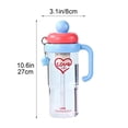 thumbnail image 3 of 1200ml Large Capacity Plastic Cup High-Value Handle Straw Cup LeakProof Reusable Water Cup For Home OfficeTravelOutdoorSports, 3 of 6