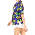 thumbnail image 2 of HAPPY BAY Button Down Shirt for Women Floral Summer Beach Party Blouse Shirt Hawaiian T-shirts Short Sleeve Vacation Dress Shirts Colourful Blouses for Women M Tropical Bird, Blue, 2 of 5