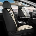 thumbnail image 2 of LAONNVIR Front Seat Covers for Cars Leather Waterproof Universal Fit for Ford Escape 2001-2024 (2 Seats,Beige), 2 of 8