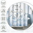 thumbnail image 4 of You are Beautiful Shower Curtain Bible Verse Blue Butterfly Botanical Spring Shower Curtains for Church Wedding Bathroom Bathtubs Waterproof Fabric Shower Curtain with Hooks 72x84 Inches, 4 of 6