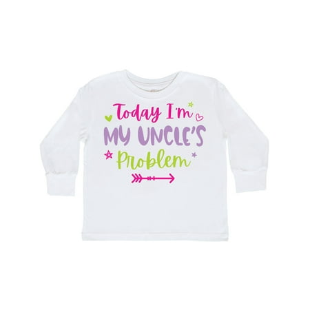 

Inktastic Child Funny Today Im My Uncles Problem Gift Toddler Toddler Girl Long Sleeve T-Shirt