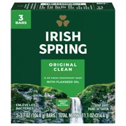 Irish Spring Deodorant Soap Original Bar, 3 Count 3.75 Ounce, 4 Packs, Total 12 Bars