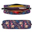thumbnail image 2 of Fotbe Skull starry sky flower Pattern Leather Pencil Case, Pencil Pouch with Durable Zipper, Compact and Stylish Organizer for Stationery, Art Supplies, Travel Essentials, 2 of 7