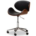 thumbnail image 1 of Baxton Studio Fauteuil de Bureau en Simili Cuir Noir, 1 of 10