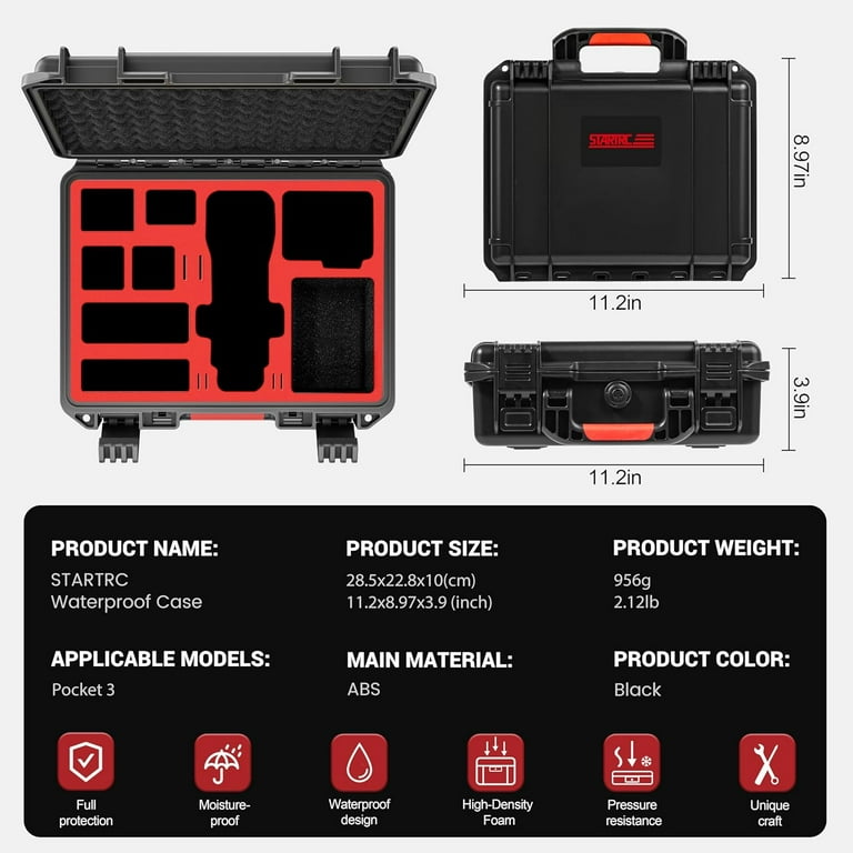 GAEKOL Hard Case For DJI OSMO Pocket 3, Multifunctional Portable