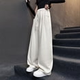 thumbnail image 6 of EnJoCho Girls Sweatpants Wide Leg Elastic High Waist Loose Straight Soft Trousers Relaxed Fit Bottoms For Kids Spring Fall Daily Streetwear School Active Wear, 6 of 7