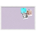 thumbnail image 2 of PinPix 36x24 Custom Cork Bulletin Board Light Purple Clover Poster Board Has a Fabric Style Canvas Finish, Framed in Light Purple Clover, by ArtToFrames (PinPix-539), 2 of 5