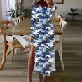 thumbnail image 1 of Qiopertar Robe Mi-Mollet à Manches Longues Imprimée Col en V pour Femmes en Solde à Moins de 5$ en Solde Offres d'Accès Anticipé, 1 of 7