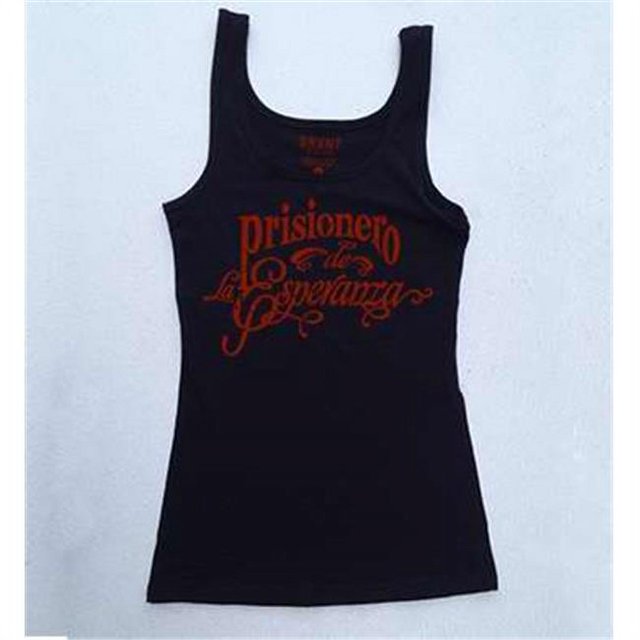 SRVNT Clothing 111960 Span-TS-Prisoner Of Hope-Réservoir pour Femmes-Large-Noir & Rouge